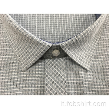 Camicia da uomo in tessuto tinto filo di cotone